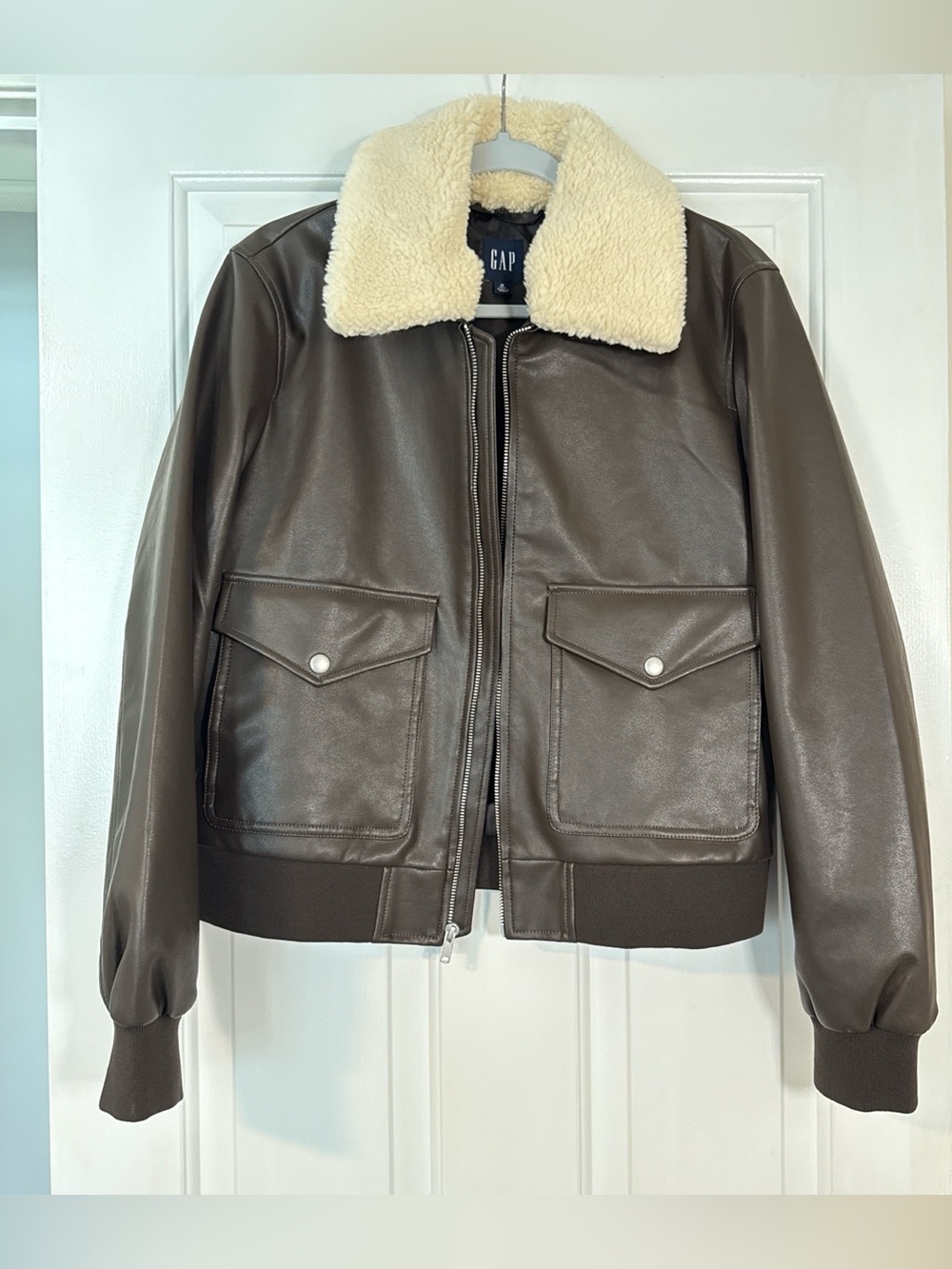 Gap Faux Leather Bomber Jacket